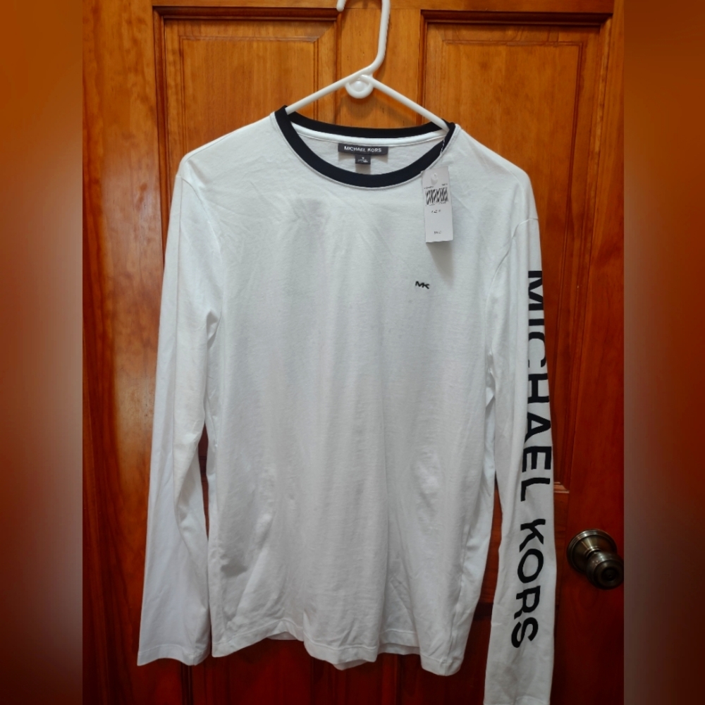 Brand New with tags.  Michael Kors white long sleeve. Men's medium